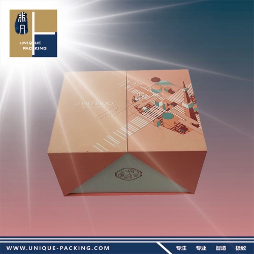 Custom cosmetics packaging skincare beauty cardboard box for Shiseido