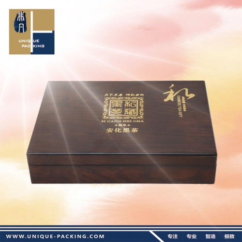 Wooden tea box luxury solid high end wooden tea box packing 